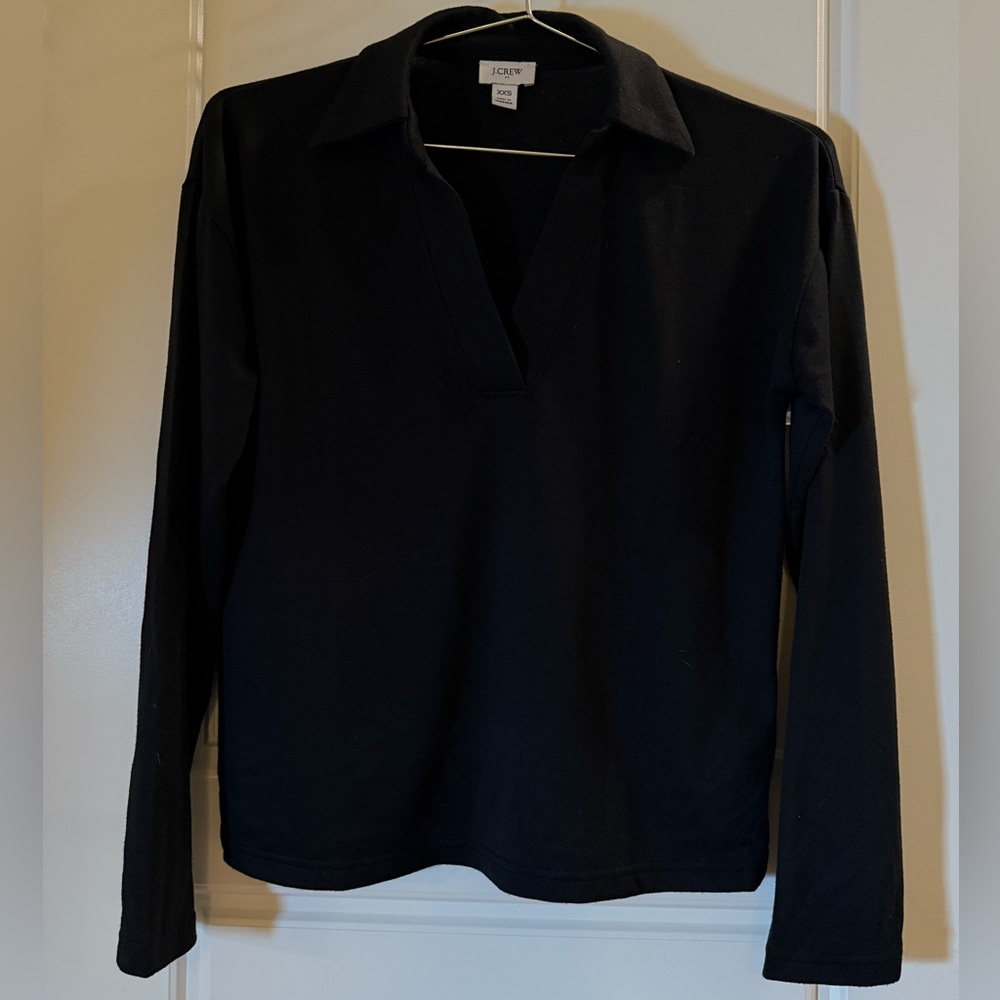 J.Crew black long sleeve cotton shirt